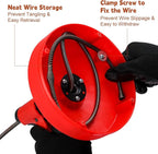 35 FT Double Mode Drain Snake Tools, 11-in-1 Drain Auger for Sink and Drain Unblocking, Plumbing Snake for Kitchen, Bathrom and Shower Sink, Snake for Real DYIs【Upgraded】