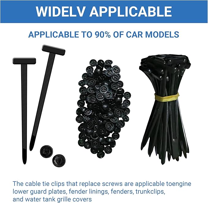 150PCS Cable Ties with Buckle – Button Head Zip Ties & Universal Cable Tie Clips for Home, Office, Auto Wire Management, Strong Nylon Cable Tie Buckle System