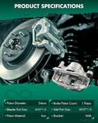 SCITOO 19B1493 19B1492 Front Left & Right Disc Brake Calipers Assembly w/Bracket For Hyundai For Accent/For Excel/For Scoupe,For Mitsubishi For Precis