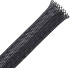 25ft - 1 inch PET Expandable Braided Sleeving – Black – Alex Tech Braided Cable Sleeve