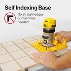 MICROJIG Matchfit Grid Router Guide – Precision Dovetail Clamp Track Jig for Woodworking, Easy Self-Indexing 4" Spacing, Build Custom Workbenches, Jigs & Sleds, MFRG-400-000