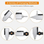 Neoteck 0-0.03"/0.0005" Dial Test Indicator with 132lbs(60kg) Max Pull Magnetic Base Stand Test Indicator Set with 3/8 inch (9.52mm) Clamping Hole for Machine Set-Up and Narrow Area Measurement-Silver