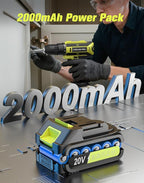 Cordless Drill, 20V MAX Power Drill Set with 2.0Ah Power Pack & Charger, 3/8 Inch Keyless Chuck, Variable Speed, 25+1 Position and 56PCS Bits/Screws, Power Tools for Home Projects