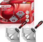 WETOLS Corner Clamp for Woodworking 2PCS 90 Degree Right Angle Clamp with Adjustable Aluminum Alloy Swing Jaw, Single Handle Clamps for Woodworking, Photo Framing, Gifts for Men Dad