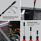 SHARDEN Precision Screwdriver Set 153 in 1 Small Screwdriver Set with Case Magnetic Electronic Repair Tool Kit for Computer, Laptop, Cell Phone, PC, iPhone, MacBook, PS5, PS4, Xbox, Eyeglasses, Watch