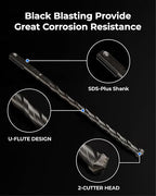 toolant Rotary Hammer Drill Bits Set with Chisels-Masonry Drill Bit Set,SDS Plus 17PCS Concrete Masonry Hole Tool with Storage Case for Concrete, Stone, Brick