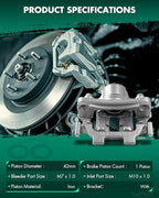 SCITOO 19B6037 Rear Right Brake Caliper Assembly w/Bracket For INFINITI For G25/For G37/For JX35/For M35/For M35h/For M37/For M45/For M56/For Q40/For Q50,For Nissan For 370Z/For Murano/For Pathfinder