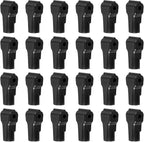 PATIKIL 5 mm Stop Peg Lock, 25 Pcs Pegboard Hooks Anti Sweep Theft Hook Locks Plastic Pegs for Mobile Accessories Shop Clothes Retail Security Display, Black