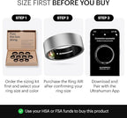 ULTRAHUMAN Ring AIR-Smart Ring Health Tracker, Size First Sizing Kit,Sleep Tracker,Smart Ring for Men/Women,Fitness Tracker (Made in India, Raw Titanium, 12)