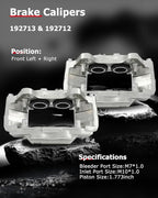 cciyu Front Left & Right Brake Calipers Assembly 192713 192712 2003-2005 For Toyota For 4Runner,2001-2007 For Toyota For Sequoia,2000-2006 For Toyota For Tundra