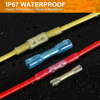 320PCS Electrical Connectors Red Copper, Heat Shrink Wire Connectors Kit, Crimp Connector Wire Terminals for Automotive Marine