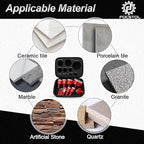 Diamond Core Drill Bit Set - FOCSTOL 11pcs (6/8/10/25/28/32/35/45/65mm+20mm Drilling Milling Bit+50mm Beveling Chamfer Bit) Hole Saw Kit for Porcelain Ceramic Tile Marble Granite with Triangle Shank