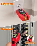 Circuit Breaker Finder & GFCI Outlet Tester with Digital LCD Display, 90-135V Electrical Circuit Tracer Tool for Electricians/DIY – Lightweight, ETL Listed (Includes Battery & Carrying Case)