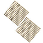 Drill Bit, 3/32" Cutting Diameter (2.381mm), 4241 HSS Black and Gold 118° Cutting Angle Versatile Jobber Bits - (Applications: for Drilling Plastic Wood Soft Thin Metal), 24-Pieces