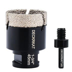 Diamond Hole Saw, 1-3/4" Hole Saw for Tiles Granite Marble Ceramic Glass Porcelain, 45mm Core Drill Bit with 5/8-11 Thread and 3/8” Hex Shank Adapter for Angle Grinders & Drills