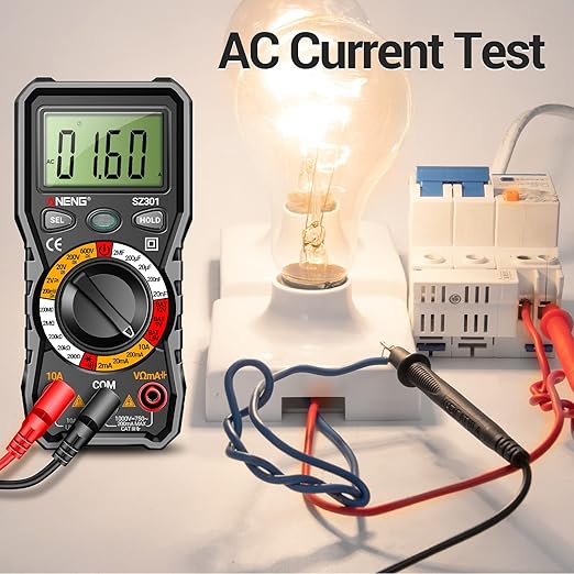 Multimeter with Outlet Receptacle Detector Measures Dual Range AC 2-440V,50Hz-60Hz Live/Neutral Wire Tester,Voltage,Current,Resistance,Continuity,Breakpoint Finder,Circuit Polarity Wall Plug Tool