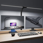 Desk lamp,LED Desk Lamps for Home Office,Eye-Care Architect Lamp for Desk with Clamp,Dual Screen Computer Monitor Gooseneck Smart Light:24W100 Lighting Models Adjustable Table Lamp for Study Drafting