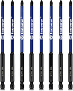 8 PCS #1 Impact Phillips Head Driver Bits, Magnetic 6" S2 Steel PH1 Bits, Phillips Screwdriver Bits Set, 1/4 Hex Shank Screws Bits Set, CNC Machined #1 Phillips Bits for Impact Drills