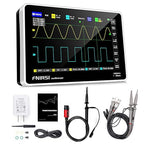 [FNRSI Upgraded 1013D Plus 100X Probe] Oscilloscope Portable Digital Tablet Oscilloscope with 2 Channels 100Mhz Bandwidth 1GSa/s Sampling Rate 7" TFT LCD Touch Screen 100X High Voltage