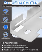 Upgraded Wheel Alignment Tool Kit, Toe Alignment Tool Plates with Extension Arms, Heavy Duty Front End Alignment Tool for Cars, Fast Precise DIY Toe Alignment at Home, Fits Lower Calipers, Silver