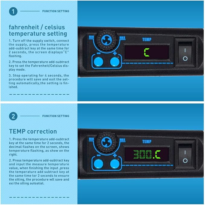 Heat Vinyl Shrink Gun Kit- 650W Portable Digital LED Display Temp Adjustable Auto Cool System Hot Air Pen Electrical Solder Heat Gun for DIY/Crafts/Shrink Wrapping/Vinyl Wrap/Wire Connectors
