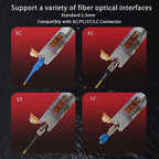 Visual Fault Locator 50KM, VFL Fiber Optic Light Source Tester, Red Light Pen Equipment for 2.5mm Universal Connector, FC/SC/ST/LC Adapter for CATV Telecommunications, Fiber Network Cable Test
