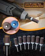 20Pcs 320 Grit Sanding Drums Sandpaper Sticks Set for Dremel Rotary Tool with 1/8" Shank, Rotary Tool Accessories Suitable for Metal Rust Removal/Jade Polishing/Stone Grinding (320 Grit)