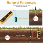 F02 Underground Cable Locator, Wire Tracer with Earphone, Cable Tester for Dog Fence Cables Irrigation Control Wires