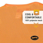 Pioneer Hi Vis Mesh Safety Vest - For Traffic & Public Workers - Cool & Lightweight - Class 2 - Reflective Tape - Orange