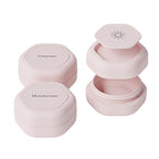 Cadence Travel Containers Basic Skincare Set - Magnetic Containers with Lids,Carry On Travel Essentials For Women/Men - 3 Small Capsules (0.56oz) - Cleanser, Moisturizer & Sun-Icon Labels - Petal