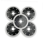 DT-DIATOOL Diamond Tile Blade 4-1/2 Inch 5pcs Diamond Turbo X Mesh Rim Segement Circular Saw Blade for Procelain Ceramic Stoneware Marble Granite Fits 5/8"-7/8" Arbor