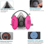 Half Facepiece Reusable Respirator， with 2097 filters Against Dust, Particle, Pollen, Lead Paint & Asbestos,Widely Used in Painting, Cement plant，Decorating Carpentry, Welding, Metal Cutting