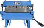 Erie Tools 12" Pan and Box Brake with Adjustable Removable Fingers 20-Gauge Steel/16-Gauge Aluminum Capacity 0–135° Bend Angle Bench Top Sheet Metal Brake for Bending Forming and Fabrication