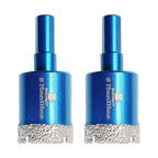 Dry Diamond Core Drill Bit Set,BRSCHNITT 2pcs/Pack 1 1/8 Inch (28mm) Diamond Hole Saw Core Drill Bit with Triangle Shank for Porcelain Tile Ceramic Stone Granite Marble