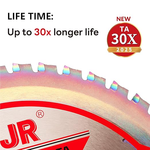 Metal Cutting Circular Saw Blade, Steel and Stainless Steel Cutting, The Cutting Head uses a Special Anti-Heat Sticking Coating with high Finish and Long Life,FMB 6-1/2 inch 48-Tooth 5/8"-TA