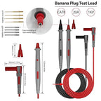 29PCS Multimeter Test Leads Kit with Alligator Clips, Banana Plug Test Leads and Test Probes 1000V 10A CAT III for Fluke/KAIWEETS/INNOVA Multimeter/Voltmeter/Clamp Metert