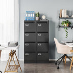 4 Drawer Filing Cabinets with Lock, Metal File Cabinet with 4 Drawers, Home Office File Folders Cabinet for Letter Legal A4 File Size