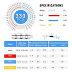 Kuject 330PCS Solder and Seal Butt Connectors Kit, Self-Solder Heat Shrink Wire Connectors, Waterproof and Insulated Electrical Butt Splice for Marine Automotive Aircraft Boat Truck Wire Joint