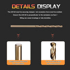 Drill Bit, #45 Cutting Diameter, 4341 HSS Gold Finish 118° Cutting Angle Number Jobber Bits - (Applications: for Drilling Soft Metal Plastic Wood), 5-Pieces