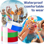 2000 Pcs Paper Wristbands for Events Waterproof Neon Colored Wrist Bands Adhesive Concert Identification Wristbands Hand Bands for Events(Color)