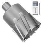 KEENTECH Carbide-Tipped Annular Cutter, 2-1/8" Diameter x 2" Depth, 3/4" Weldon Shank (2 Flat), High Speed Cutting TCT Mag Drill Bit with Pilot Pin for Harder Material, Stainless Steel, Cast Iron