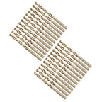 Drill Bit, 7/64" Cutting Diameter (2.778mm), 4241 HSS Black and Gold 118° Cutting Angle Versatile Jobber Bits - (Applications: for Drilling Plastic Wood Soft Thin Metal), 24-Pieces