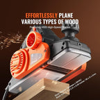 VEVOR Electric Hand Planer, 3-1/4" Width Corded, 16500 RPM High-Speed Powerful Handheld for Woodworking, Wood Chamfer DIY, Smooth Finish Carpentry Tool, FCC-SDoC