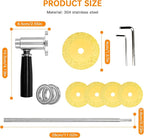 Inside Pipe Cutter for PVC Pipe, Inside Pipe Cutter, Stainless Steel Plumbing Internal Plastic Hose Cutting Tool with Grit Cutting Wheel & Handle 7" Adjustable Cut Depth