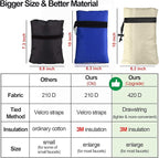 Enlarge Outdoor Faucet Cover for Winter Freeze Protection, 3M Thinsulate, 10"H x 6.3"W Hose Bib for Wall Taps Outside, Waterproof & Frost Free Insulated Spigot, 2 Pcs Faucet Socks - Sand