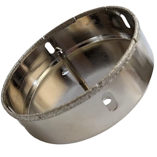 Drilax 4-1/2" Diamond Hole Saw | 1.5" Cutting Depth | Removable Pilot Pin & Triangular 3/8" Shank | Drilling for Ceramic, Porcelain, Tile, Quartz, Granite, Marble | Pipes, Ducts & Recessed Lighting