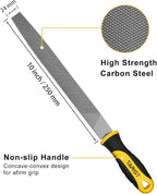 10 inch Flat Metal File, Professional Carbon Steel file, Tool Sharpener for Professionals and DIY