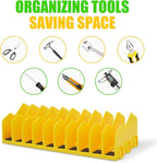 4 Pack Plier Organizer Rack, Pliers Organizer for Tools Cutters with Extendable Design & Non-Slip Rubber Base, 40 Slots Tool Box Drawer for Pliers, Wrenches, Screwdrivers,Green&Yellow