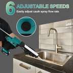 Caulk Gun 20V Auto Retract Drip-Free Caulking Gun with LED 300ml/10oz Silicone Caulking Tool for Filling Sealing 6 Adjustable Speed Electric Caulking Gun Kit with Battery and Charger