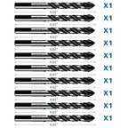 10-Piece 5/16“ Masonry Drill Bits for Tile Glass Ceramic Wall Brick Stone Soft-Metal Wood, 5/16 Inch Concrete Drill Bits Cement Drill Bit Set, 3-Flat Shank, YG8 Carbide Tungsten Steel Alloy Tip 8mm
